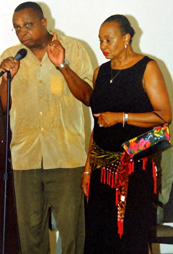 Words to the family at the microphone