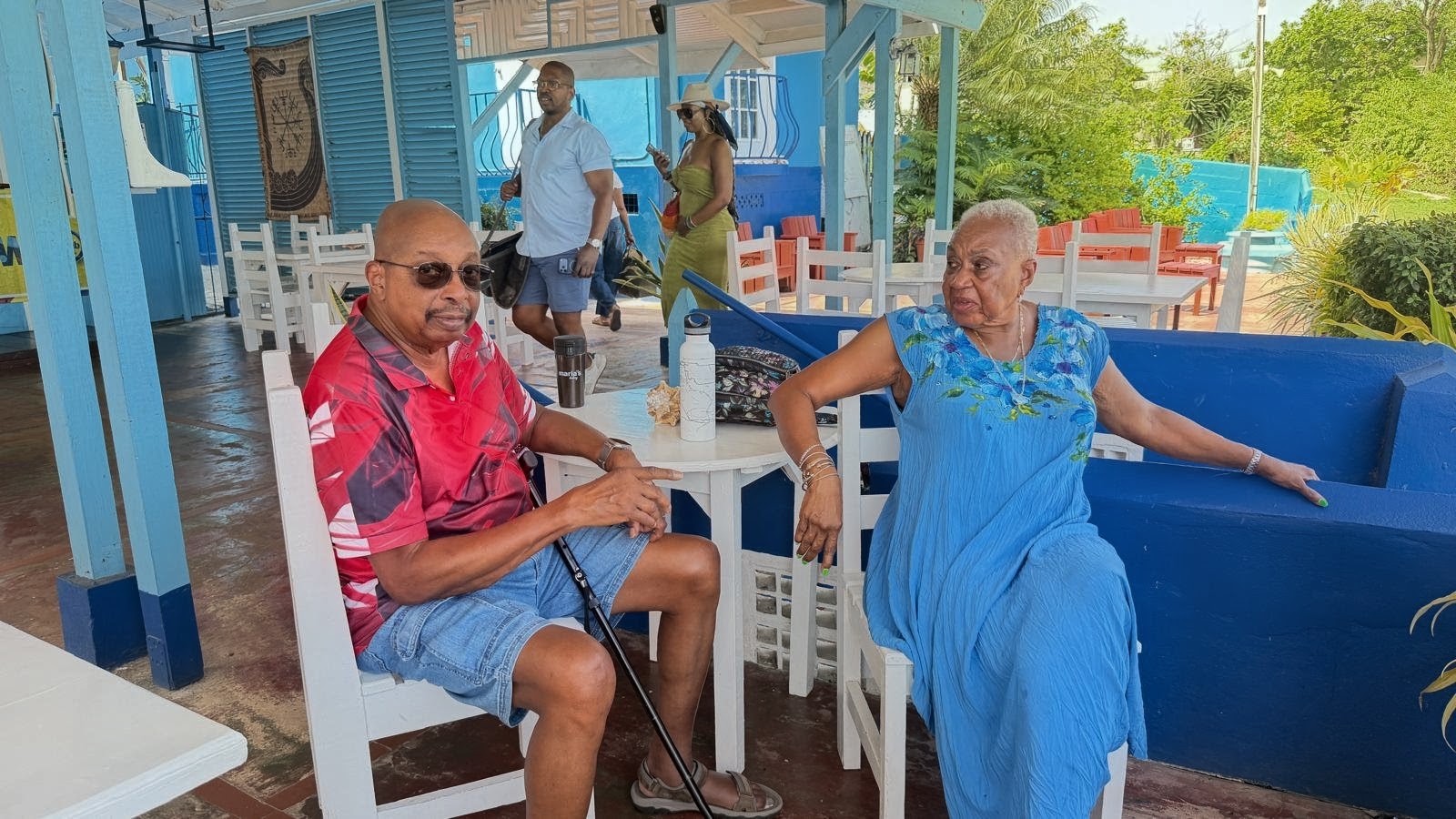 Elders at the seaside table