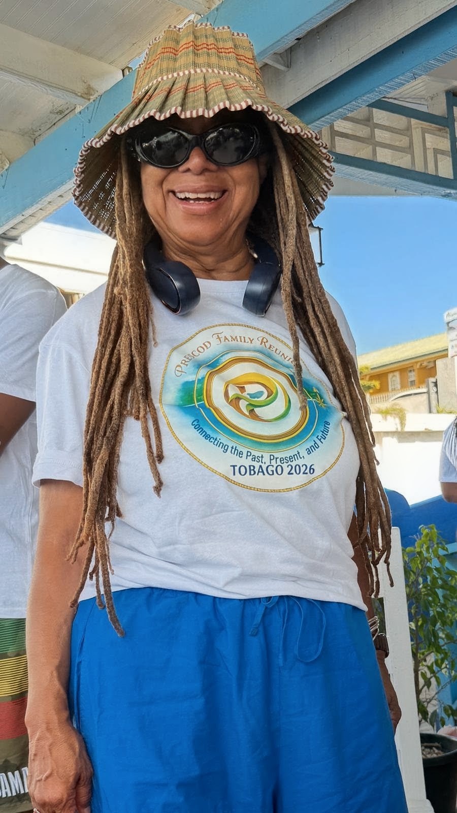 Wearing the reunion shirt